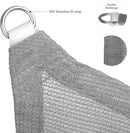 Eden's Decor Straight Flat-Edged Sun Shade Sail Rectangular 9' x 22' Grey UV-Blocking Outdoor Canopy Fabric Cloth Awning for Pergola Patio Garden Backyard Custom Size