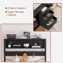 Lulive Hall Tree with Bench and Shoe Storage, 31.5" Coat Rack Freestanding with 2-Tier Storage Shelf, 6-in-1 Entryway Bench Coat Rack with 12 Hooks and 3 Drawers(Black) by CozyNest Decor