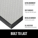 GORILLA GRIP 100% Waterproof All-Season WeatherMax Doormat US Designed Natural Rubber, Stain and Fade Resistant, Low Profile Indoor Outdoor Door Mats, Easy Clean Patio Mat, 17x29, Light Gray by CozyNest Decor