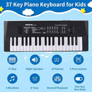 Kids Piano Keyboard, 37 Keys Portable Music Keyboard Early Learning Educational Electronic Music Piano Instrument Toys for 3 4 5 6 Year Old Boys and Girls (Black) by TinyTreasures Baby Boutique
