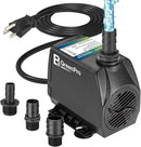 Submersible Water Pump, 660GPH 45W Ultra Quiet Fountain Pump (2500L/H), with 4 Nozzles 8.2ft High Lift for Aquarium, Fish Tank, Pond, Waterfall, Outdoor, Statuary, Hydroponics by GreenHaven Gardens