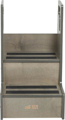 ECR4Kids Reach-Up Step Stool with Handles, Kids Furniture, Grey Wash by TinyTreasures Baby Boutique