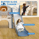 YUFU 9 in 1 Toddler Slide Set, Kids Slide for Toddlers Age 1-3, Toddler Playset with Basketball Hoop and Ball, Outdoor Indoor Playground for Toddlers 1-3 (Blue+Gray) by TinyTreasures Baby Boutique