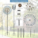 VEWOGARDEN Large Wind Spinners Outdoor, Metal Wind Sculptures & Spinners 360 Degrees Kinetic Wind Spinners for Yard and Garden 64 * 15.7 Inches by GreenHaven Gardens