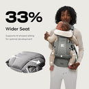 Bc Babycare Hexa Effortless Baby Carrier with Hip Seat - Ergonomic Toddler Carrier (13.2-33 lbs), Adjustable Slide Lock & Knob, Hip-Healthy Design for Parent's Back Relief, Gray by TinyTreasures Baby Boutique