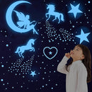 Glow in The Dark Stars for Ceiling,Unicorn Wall Decals Stickers Wall Decor for Girls Bedroom Luminous Glow Unicorn Stars Planet Ceiling Stickers for Baby Boys Kids Playroom Living Room Nursery by TinyTreasures Baby Boutique