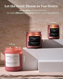 M&SENSE Sandalwood Rose Scented Candle 19.4oz 110 Hours Long Lasting Burn Natural Soy Wax Strong Scented Candle for Home, 2 Wick Home Fragrance Slow Burning Housewarming Gifts for Men Women by CozyNest Decor