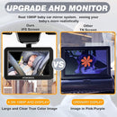 Upgrade AHD 1080P Baby Car Camera for Rear-Facing Seat, 4.3'' Car Back Seat Mirror for Children Infants Kids, 1080P IR Night Vision, Upgrade 360 Rearview Mirror Display Bracket by TinyTreasures Baby Boutique