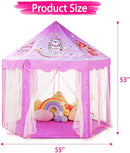 Monobeach Princess Tent Girls Unicorn Large Playhouse Kids Castle Play Tent with Star Lights Gift Toy for Children Indoor and Outdoor Games, 55'' x 53'' (DxH) by TinyTreasures Baby Boutique