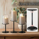 Homemory Holloween Candle Holders for Pillar Candles Set of 5 (Black) by CozyNest Decor