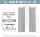 ChrisDowa 100% Blackout Curtains for Bedroom with Black Liner, 2 Thick Layers Total Blackout Thermal Insulated Grommet Window Curtains 2 Panels Set (Stone Blue, 52 x 72 Inch) by TinyTreasures Baby Boutique
