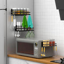 Magnetic Spice Rack for Refrigerator,Magnetic Shelf Fridge Organizer for Kitchen, Space Saver Container for Kitchen/Apartment, Drill Free, Black 2 Pack by CozyNest Decor
