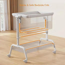 3-in-1 Baby Bassinet, Rocking Bassinet, Bedside Bassinet for Baby, Stable and Secure Bassinet Bedside Sleeper for Newborn & Infant, 6 Height Adjustable with Wheels, Mattress & Breathable Mesh by CozyNest Decor