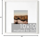 HAUS AND HUES White Square Frame Set of 1-10x10 by CozyNest Decor