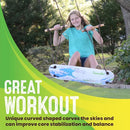 Swurfer TreeSkate Skateboard Swing, Outdoor Stand Up Surf Swing, Holds Up to 200 lbs, Ages 6 and Up, Adjustable Handles, Grip Tape, Kids Outdoor Play Equipment for Children and Adults (Waves) by TinyTreasures Baby Boutique