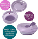 b.box Fill + Feed (Peony) | Reusable Baby Food Pouch | For Babies & Toddlers 4m+ | Silicone/Nylon Pouch, BPA-Free Lid | Dishwasher & Microwave Safe | 110mL (3.7oz, ½ Cup) Capacity by TinyTreasures Baby Boutique
