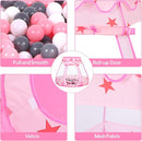Baby Ball Pit for Toddler with 50 Balls, Kids Pop Up Play Tent for Girls, Princess Toys for Children Indoor & Outdoor Playhouse with Carry Bag (Pink: Pink/White/Gray, 109x90cm/50 Balls) by TinyTreasures Baby Boutique