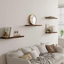 Wall Shelf Set of 2, Rustic Brown Floating Shelves 24 in W x 10 in D x 1 in H, Wooden Floating Wall Shelf with Invisible Brackets for Living Room/Bedroom/Bathroom/Kitchen Storage and Decor by CozyNest Decor