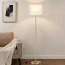 Ambimall 60'' Modern Floor Lamp with Shade, Tall Lamps for Living Room, Bedroom, Office, Dining Room, Beige Shade with Gold Pole(Without Bulb) by CozyNest Decor