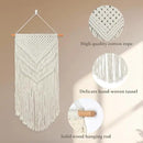JONKASIPA Macrame Woven Wall Hanging, Bohemian Wall Decor, Handmade Woven Tapestry with Tassels, Delicate Lace Decor Crafts for Bedroom,Living Room or Farmhouse (Beige) by CozyNest Decor