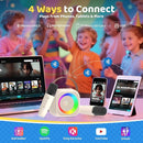 Karaoke Machine for Kids, Toys for 3-12 Years Old Girls Gifts, Kids Karaoke Microphone Machine Toy, Best Fun Christmas Birthday Gifts for 5 6 7 8 9 10 11 Years Teens Girl Boys Beige 2 Mic by TinyTreasures Baby Boutique