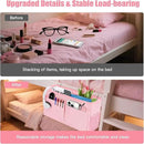 Bedside Caddy Organizer with Fixed Straps, Bunk Bed Caddy ideal for Home, Bunk Bed, Dorm, Hospital, Crib, Versatile Bedside Storage Solution (Pink) by CozyNest Decor