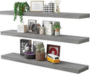 BAMEOS Floating Shelves,40 in W x 8in D Wall Mounted Wooden Shelves with Invisible Brackets Set of 3, Hanging Wall Shelves Decoration for Bedroom, Bathroom, Living Room and Kitchen by CozyNest Decor