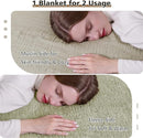 EMME Muslin and Fleece Queen Blanket Reversible - 80"*90" Sage Green Soft Warm Throw Blankets for Couch Bed Picnic Travel Bed by CozyNest Decor
