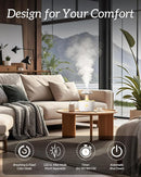 Aesthetic 2-in-1 Humidifier Oil Diffuser with 360° Rotating Raindrop & 7 LED Mood Lights,Ultrasonic Quiet Cool Mist Humidifier for up to 24 Hrs,Ideal Holiday Gifts for Home by TinyTreasures Baby Boutique