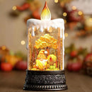 Fall Snow Globe Candle Fall Decorations for Home with Timer Gnome Turkey Pumpkin Autumn Harvest Fall Decor Indoor 9.7 inch by CozyNest Decor