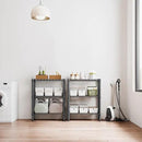 750 lbs 3 Tier Shelf Metal Storage Shelves Wire Rack Closet Organizers for Garage Kitchen Bathroom Laundry Black 11.8" D x 25.6" W x 31.5" H by CozyNest Decor
