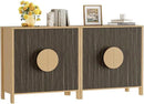 65 Inch TV Stand, Mid Century Modern Entertainment Center with Storage Cabinets & Adjustable Shelves, Media Console TV Credenza for Living Room, Dining Room, Hallway, Walnut by CozyNest Decor