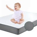 BABELIO Premium Memory Foam Crib Mattresses, 2-Stage, with Waterproof Lining & Removable Cover, for Standard Toddler Bed White and Grey by TinyTreasures Baby Boutique