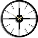 pluviart Rain Minimalist Metal Wall Clock, Modern Black Metal Wall Clock, Silent Non-Ticking Decorative Clock for Living Room, Kitchen, Office, Industrial-Style Wall Decor, Easy to Hang (19,3") by CozyNest Decor