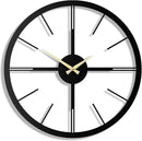 pluviart Rain Minimalist Metal Wall Clock, Modern Black Metal Wall Clock, Silent Non-Ticking Decorative Clock for Living Room, Kitchen, Office, Industrial-Style Wall Decor, Easy to Hang (26,8") by CozyNest Decor