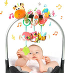 Jollybaby Crib Stroller Car Seat Toys for Baby 0-3-6-9-12 Months, Tummy Time Hanging Sensory Toys for Newborn with Music Box and Teether, Spiral Carseat Toy for Infant Boys Girls Gifts (Yellow) by TinyTreasures Baby Boutique