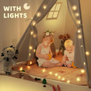 Teepee Tent for Kids-Portable Children Play Tent Indoor Outdoor (White with Mat) by TinyTreasures Baby Boutique