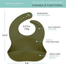 Loulou Lollipop Soft, Waterproof Silicone Feeding Bib by TinyTreasures Baby Boutique