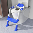 Potty Training Seat with Step Stool Ladder, SKYROKU Potty Training Toilet for Kids Boys Girls Toddlers - Comfortable Safe Potty Seat with Anti-Slip Pads Ladder Navy Blue by TinyTreasures Baby Boutique