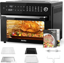 Aeitto® 32-Quart PRO Large Air Fryer Oven| Toaster Oven Combo | with Rotisserie, Dehydrator and Full Accessories | 19-In-1 Digital Airfryer | Fit 13" Pizza, 9pcs Toast, 1800w, Black by CozyNest Decor