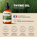 Kukka Thyme Essential Oil for Hair, Skin & Diffuser - 4 Fl Oz - 100% Pure Natural Thyme Oil, Herbaceous Scent, for Aromatherapy & Making Scent DIY by CozyNest Decor