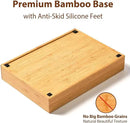 Umilife Bamboo Kitchen Drawer Organizer, 11 Inch Silverware Utensils Tray Holder with Grooved Dividers, 2.4" High Wood Caddy for Flatware Cutlery Knives by CozyNest Decor