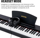 AODSK 88 Keys Digital Piano,Full-size semi weighted key,128 Tones & Rhythms, MIDI/USB Connectivity, Headphone Jack by TinyTreasures Baby Boutique