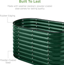 Best Choice Products 4x2x2ft Outdoor Metal Raised Garden Bed, Oval Deep Root Planter Box for Vegetables, Flowers, Herbs, and Succulents w/ 101 Gallon Capacity, Rubber Edge Guard - Dark Green by GreenHaven Gardens