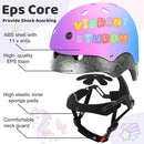 Color Gradient Adjustable Kids Bike Helmet Toddler Skateboard Helmets Boys Girls Child Ventilation Helmet for Multi-Sports Skating Cycling Scooter Balance by TinyTreasures Baby Boutique