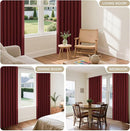 Joydeco Blackout Curtains 96 Inches Long for Bedroom, Thermal Insulated Black Out Curtains 2 Panels Set, Room Darkening Drapes for Living Room Window (W52 x L96 Inch, Burgundy Red) by TinyTreasures Baby Boutique