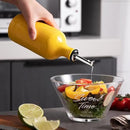 Sweejar Ceramic Olive Oil Dispenser Bottle, Opaque Oil Cruet Protects Oil, Suitable for Storage, Pack of 1, 15.5 Fl Oz (Yellow) by CozyNest Decor
