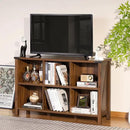 Farmhouse 6 Cube Book Shelf, Wood 3 Tier Storage Organizer Bookshelf, Brown Walnut 47" Horizontal Cubby Bookcase with Legs, Rustic Entryway Book Case, Long Display Cabinet for Bedroom, Office by CozyNest Decor