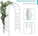 VINGLI Vinyl Garden Arbor, PVC Wedding Arch for Ceremony Party, Garden Trellis for Climbing Plants Outdoor, Arch Backdrop Stand for Garden, Backyard, Lawn by GreenHaven Gardens