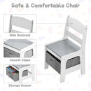 Kids Table and Chair Set, 3 in 1 Wooden Activity Table with Detachable Tabletop, Toddler Table and Chair Set with Storage Drawer, Kids Play Table for Children Art, Craft, Eating, Learning by CozyNest Decor